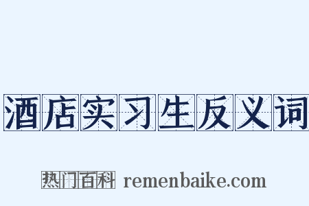 酒店实习生反义词是什么意思的图片